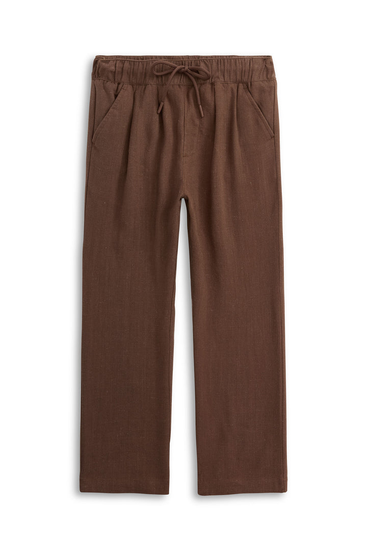 Beach Pant in Mocha Linen