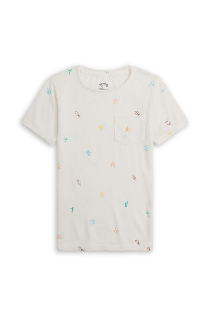 Concert Tee with Summer Print
