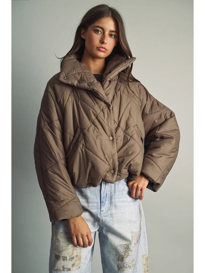 MIO Quilted Nylon Puffer Jacket