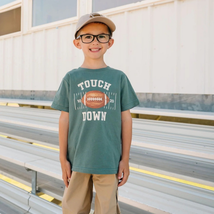 Touchdown Football Tee in Green