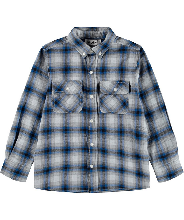 Rozzy Moon Blue Check Plaid Shirt