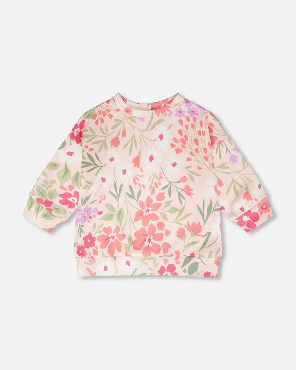 DPD Floral Pink Meadow French Terry Sweatshirt
