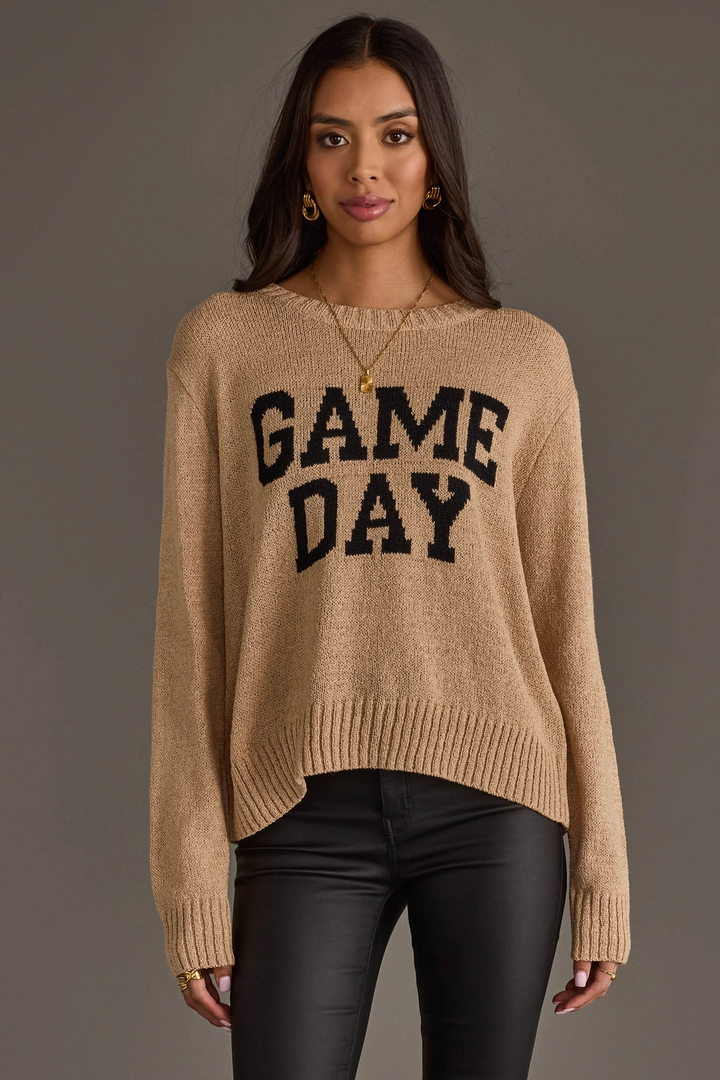 Light Weight Tan Game Day Sweater