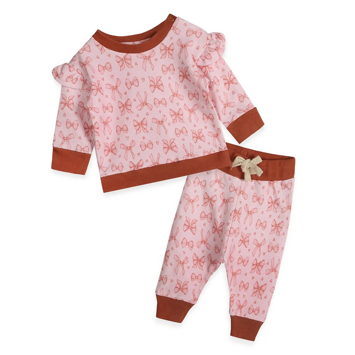 Bows Baby Sweatshirt & Pant Set