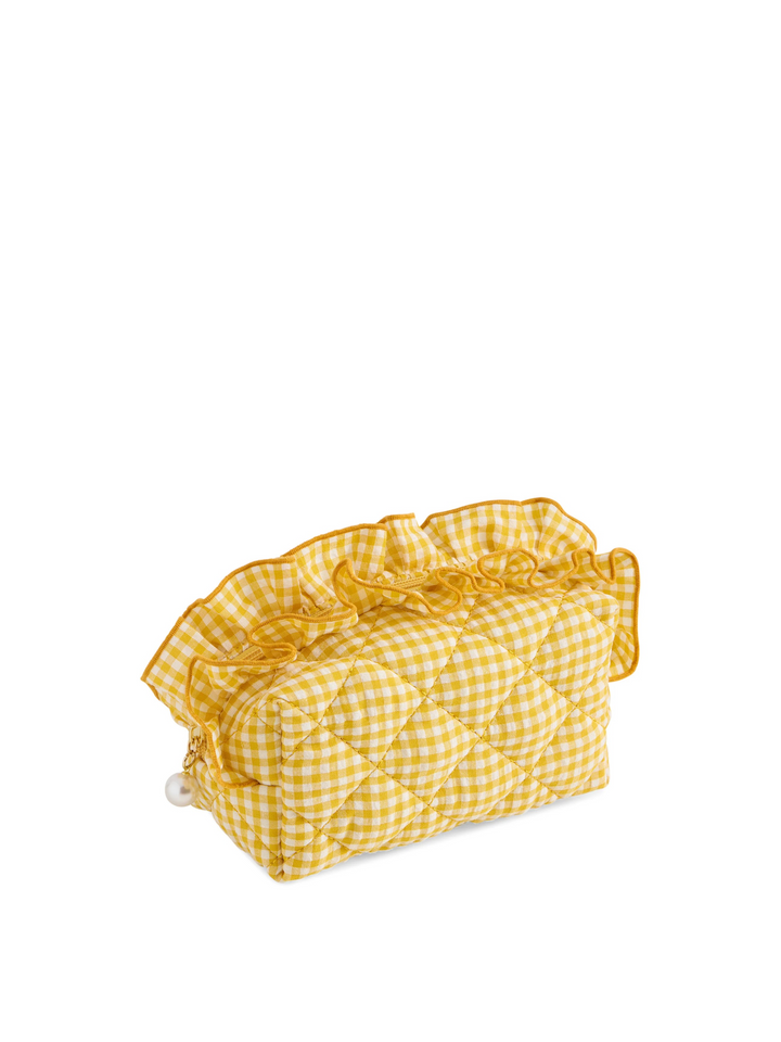 Fancy Small Pouch in Yellow Gingham