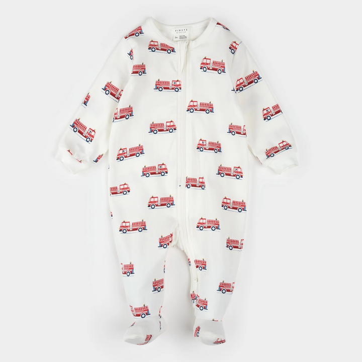 Fire Truck Printed Zip Sleeper