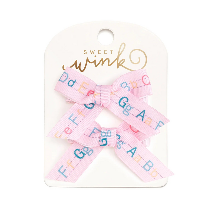 Alphabet Hair Bow Set Back to School