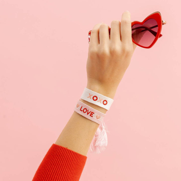 TDE Woven Word Bracelet - XOXO - Lula Boutique for Women and Children